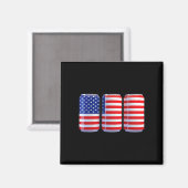 Amerikanische Flagge Männer Bier  Magnet (Vorderseite/Rückseite)