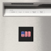 Amerikanische Flagge Männer Bier  Magnet (In Situ (Geschirrspüler))