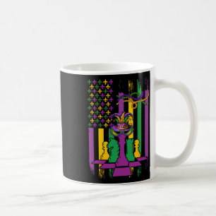 Amerikanische Flagge Mardi Gras Schach Spieler Tea Kaffeetasse