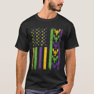 Amerikanische Flagge Mardi Gras Shirt Mardi Gras C