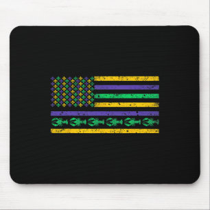 Amerikanische Flagge Mardi Gras T Shirt Mardi Gras Mousepad