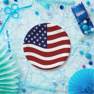 Amerikanische Flagge Mark 7" Partyteller – USA Sto