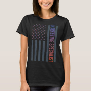Amerikanische Flagge - Marketing-Spezialist T-Shirt