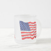 Amerikanische Flagge Mattglastasse (VorderseiteRechts)
