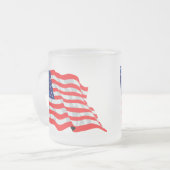 Amerikanische Flagge Mattglastasse (Vorderseite Links)
