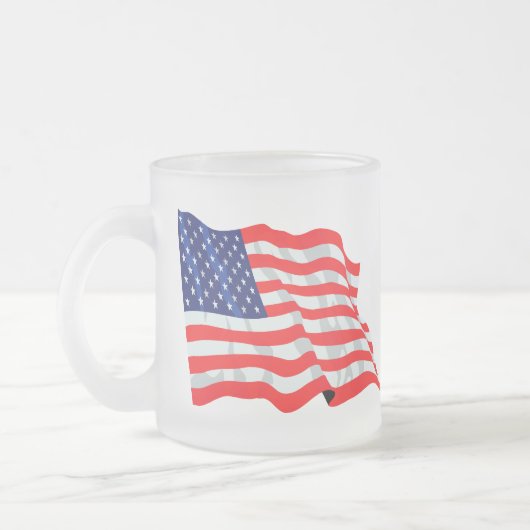 Amerikanische Flagge Mattglastasse (Links)