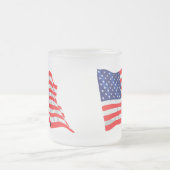 Amerikanische Flagge Mattglastasse (Mittel)