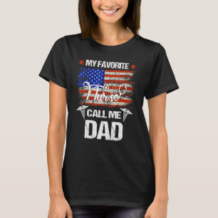 Amerikanische Flagge Meine Lieblings-Krankenschwes T-Shirt