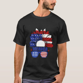 Amerikanische Flagge Merica 4. Juli Unabhängigkeit T-Shirt