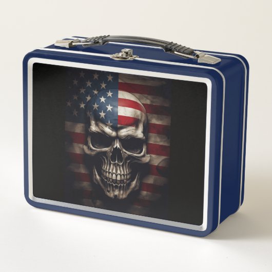 Amerikanische Flagge Metall Brotdose (Vorderseite)