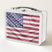 Amerikanische Flagge Metall Brotdose (Vorderseite)