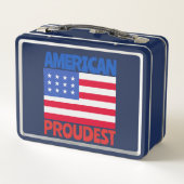 Amerikanische Flagge Metall Brotdose (Rückseite)
