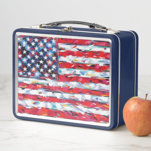 Amerikanische Flagge Metall Lunch Box (Beispiel)