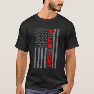Amerikanische Flagge Millwright US-Flag Vintag für T-Shirt
