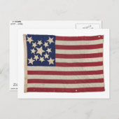 Amerikanische Flagge mit 13 Sternen Postkarte (Vorne/Hinten)