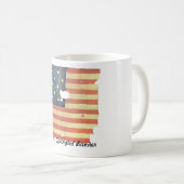 Amerikanische Flagge mit 15 Sternen - Stern Kaffeetasse (VorderseiteRechts)