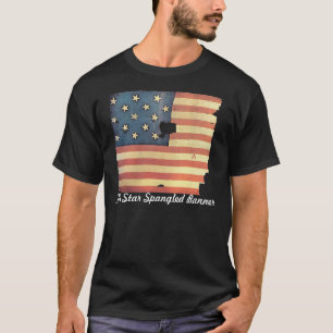 Amerikanische Flagge mit 15 Sternen - Stern T-Shirt