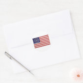 Amerikanische Flagge mit 48 Sternen Whipple Runder Aufkleber (Umschlag)