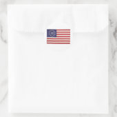 Amerikanische Flagge mit 48 Sternen Whipple Runder Aufkleber (Tasche)