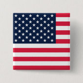 Amerikanische Flagge mit 50 Sternen: US Flagge mit Button (Vorderseite)