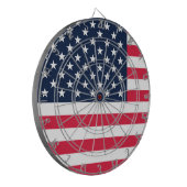 Amerikanische Flagge mit 50 Sternen: US Flagge mit Dartscheibe (Vorderseite Links)