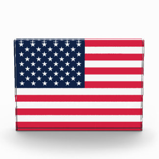 Amerikanische Flagge mit 50 Sternen: US Flagge mit Fotoblock