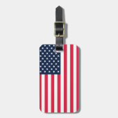 Amerikanische Flagge mit 50 Sternen: US Flagge mit Gepäckanhänger (Vorderseite vertikal)