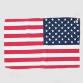 Amerikanische Flagge mit 50 Sternen: US Flagge mit Golfhandtuch (Horizontal)