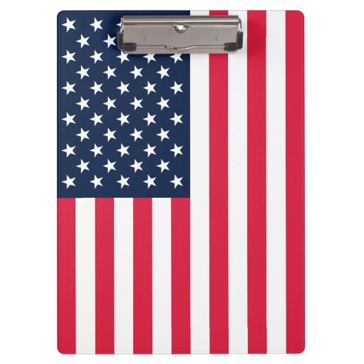 Amerikanische Flagge mit 50 Sternen: US Flagge mit Klemmbrett (Vorderseite)
