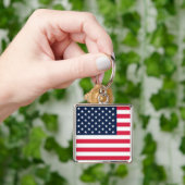 Amerikanische Flagge mit 50 Sternen: US Flagge mit Schlüsselanhänger (Hand)