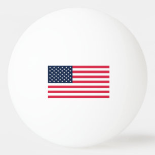 Amerikanische Flagge mit 50 Sternen: US Flagge mit Tischtennisball