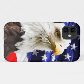 Amerikanische Flagge mit Adler Case-Mate iPhone Hülle (Rückseite (Horizontal))