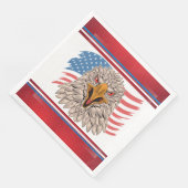 Amerikanische Flagge mit Adler Serviette (Ecke)