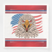 Amerikanische Flagge mit Adler Serviette (Vorderseite)