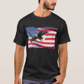 Amerikanische Flagge mit Adler-T - Shirt (Vorderseite)