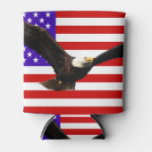 Amerikanische Flagge mit Adler USA Dosenkühler (Vorderseite)