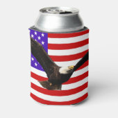 Amerikanische Flagge mit Adler USA Dosenkühler (Kanne Rückseite)