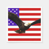 Amerikanische Flagge mit Adler USA Serviette (Vorderseite)