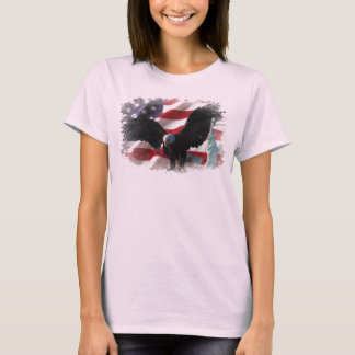 Amerikanische Flagge mit Amerikaner Eagle u. Dame T-Shirt