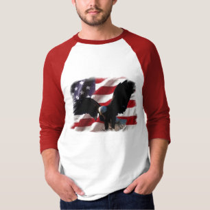 Amerikanische Flagge mit amerikanischem T-Shirt