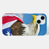 Amerikanische Flagge mit Bald-Adler Case-Mate iPhone Hülle (Rückseite (Horizontal))