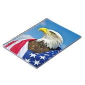 Amerikanische Flagge mit Bald-Adler Notizblock (Linke Seite)