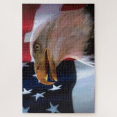 Amerikanische Flagge mit Bald-Adler Puzzle (Vertikal)
