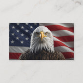 Amerikanische Flagge mit Bald Eagle Beruflich Visitenkarte (Vorderseite)