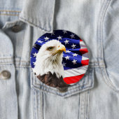 Amerikanische Flagge mit Bald Eagle Button (Beispiel)