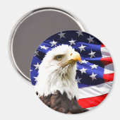 Amerikanische Flagge mit Bald Eagle Magnet (Vorderseite/Rückseite)