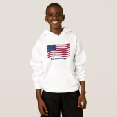 Amerikanische Flagge mit benutzerdefiniertem Sloga Hoodie (Vorne ganz)