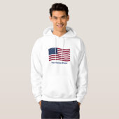 Amerikanische Flagge mit benutzerdefiniertem Sloga Hoodie (Vorne ganz)