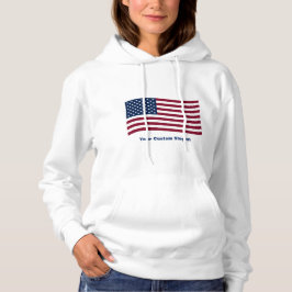 Amerikanische Flagge mit benutzerdefiniertem Sloga Hoodie