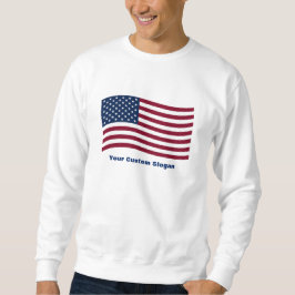 Amerikanische Flagge mit benutzerdefiniertem Sloga Sweatshirt